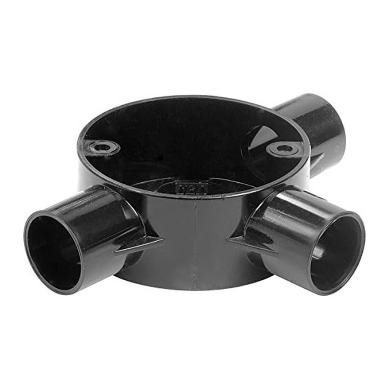 Junction Box PVC 3-Way Round 25 mm