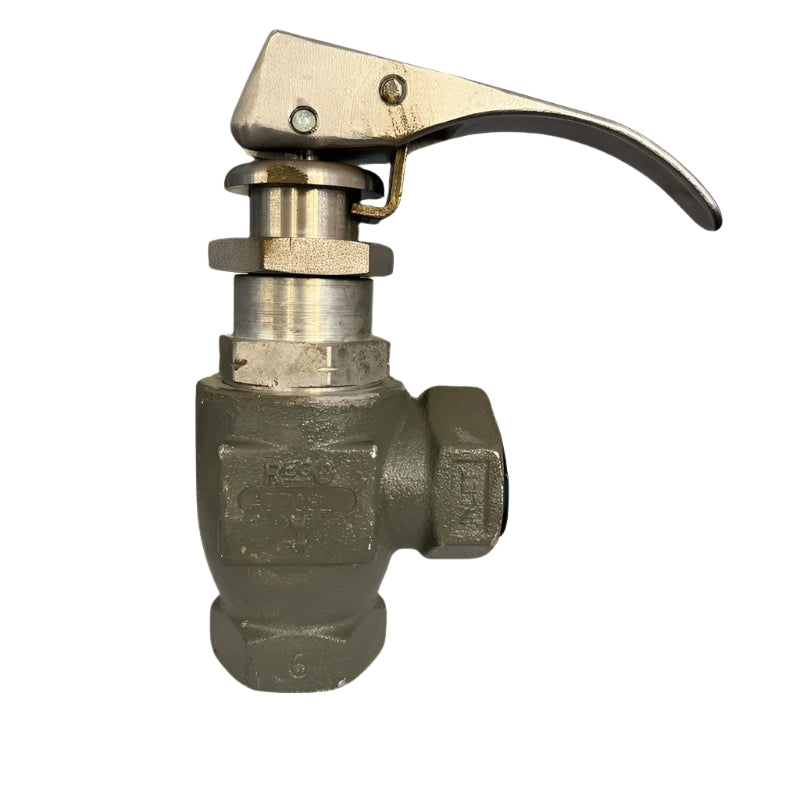 A7708L Quick Acting Hose End Angle Valve for Bobtail Steel (1" F.NPT × 1" F.NPT) RegO USA