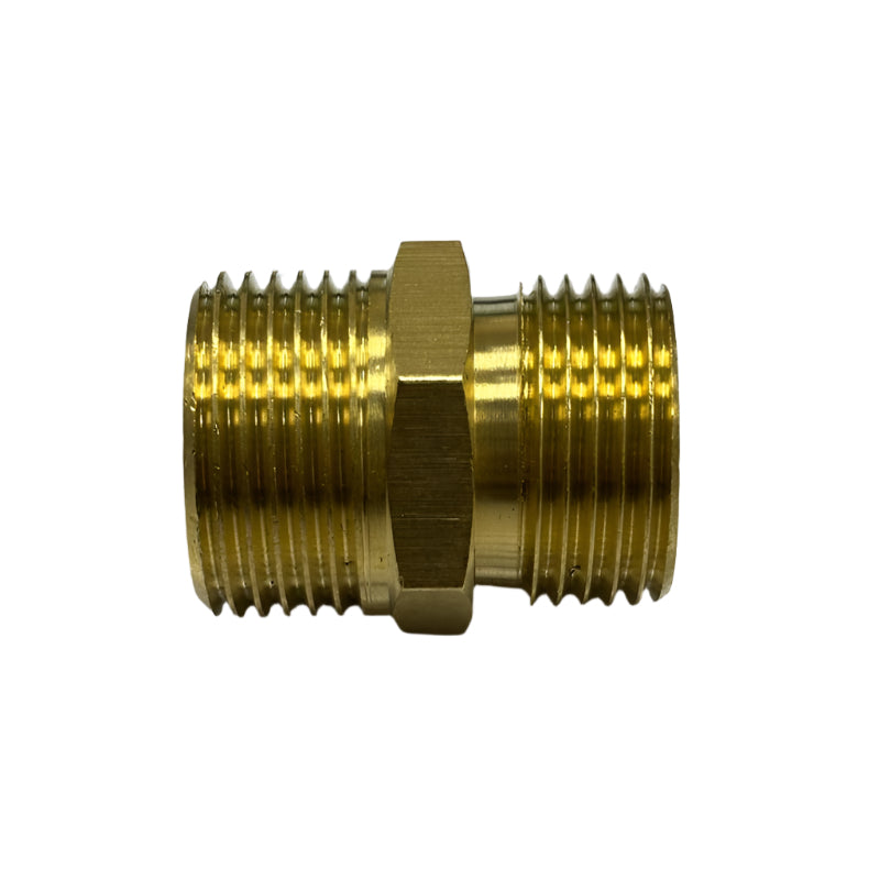Connector Brass Hex 1/2" L × 1/2" R