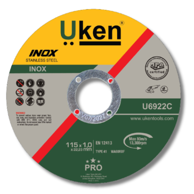 Cutting Disc Metal/Inox 4.5" × 1 mm UKEN