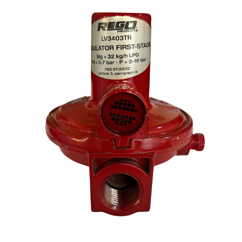 LV3403TR Regulator 32 kg/hr (1/4" F.NPT × 1/2" F.NPT) (690 mbar) RegO USA