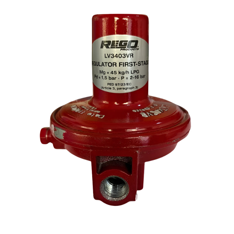 LV3403VR Regulator 45 kg/hr (1/4" F.NPT × 1/2" F.NPT) (1.5 BAR) RegO USA