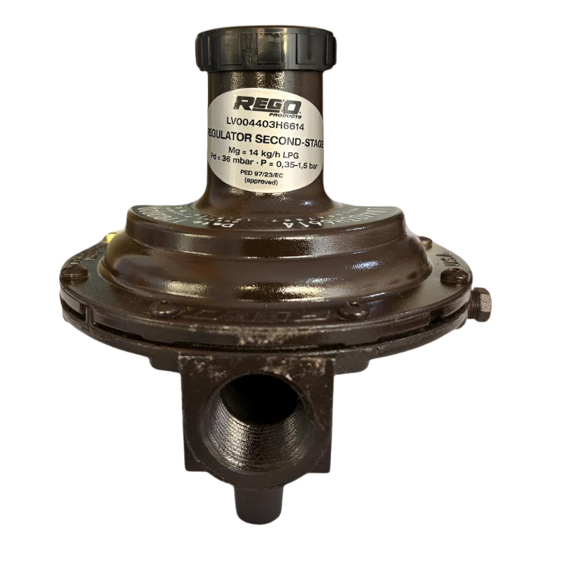 LV4403H6614 Regulator 15 kg/hr (3/4" F.NPT × 3/4" F.NPT) 37 mbar RegO USA