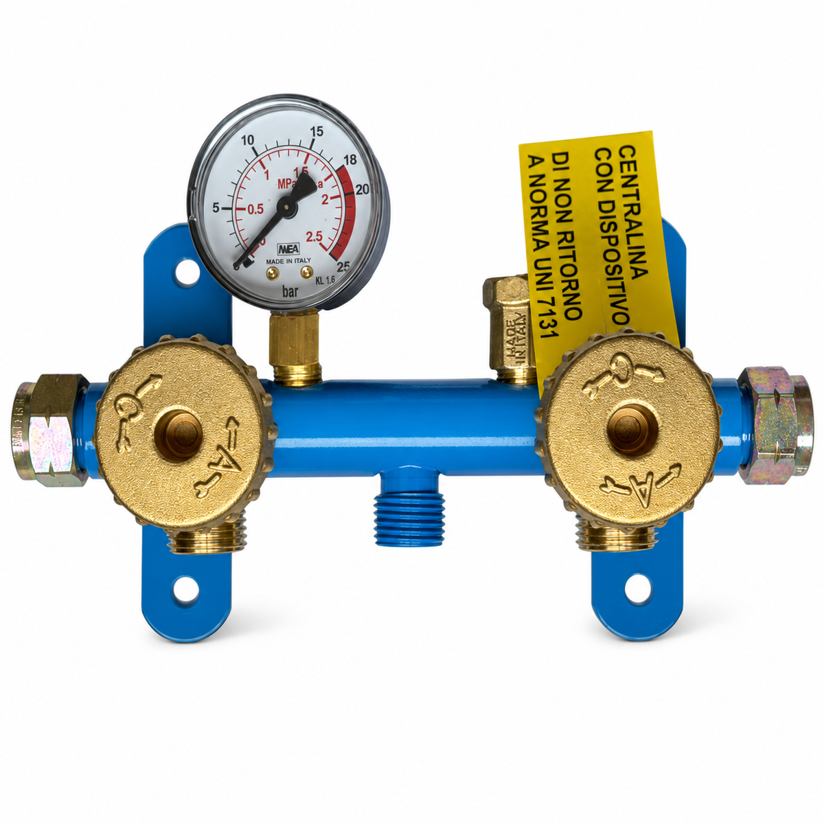 Manifold Compact 2-Way, 2 Exit (With PG, SV) Tecnogas Italy