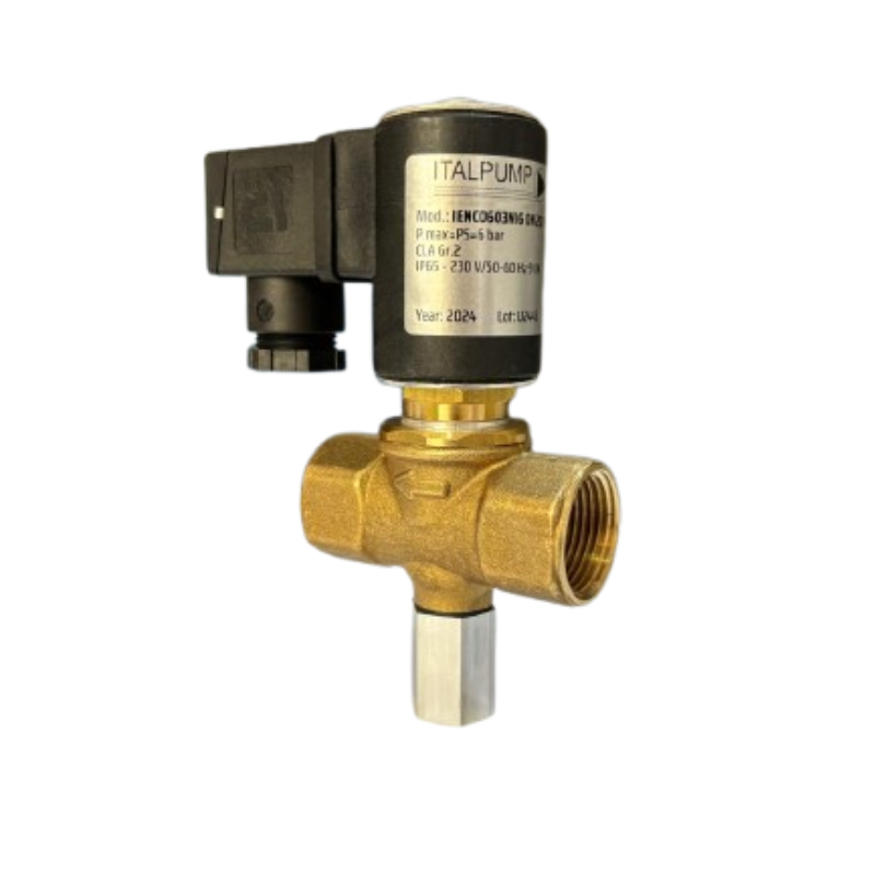 Solenoid Valve NC Manual Brass 230AC 6 BAR NPT 3/4" Itp-Italy