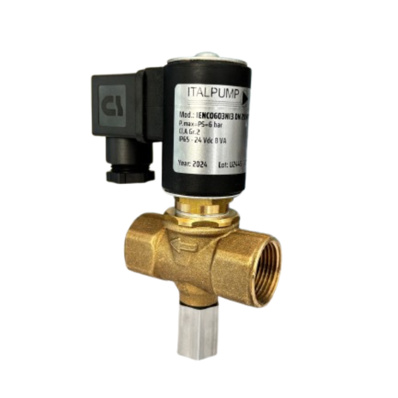 Solenoid Valve Manual Brass 24 VDC 6 BAR NPT 3/4" Itp-Italy