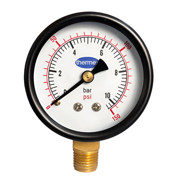 Pressure Gauge (0-10 BAR) 2" Dial 1/4" M.NPT Bottom