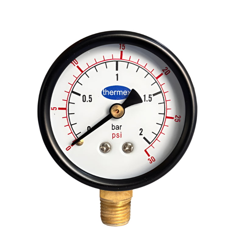 Pressure Gauge (0-2 BAR) 2" Dial 1/4" M.NPT Bottom