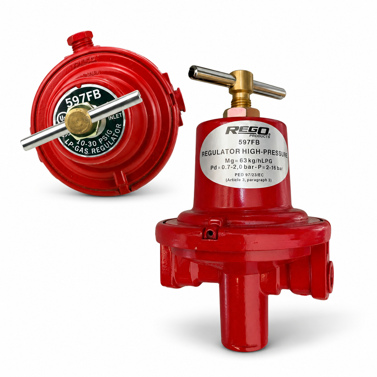 597FB Regulator 65 kg/hr (1/4" F.NPT × 1/4" F.NPT) (0.7-2.1 BAR) RegO USA