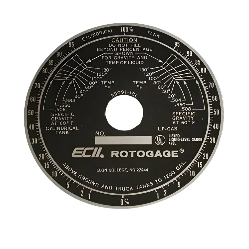 A9091-18LX Rotogauge Dial for Container Over 1200USG RegO USA