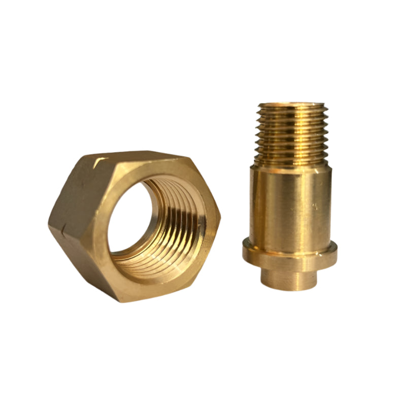 Connector Brass Hex 1/2" L × 1/4" R
