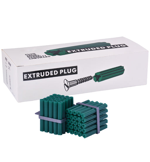 Extruded Plug 7 × 25 mm Green 500 pcs/pkt Safeplus