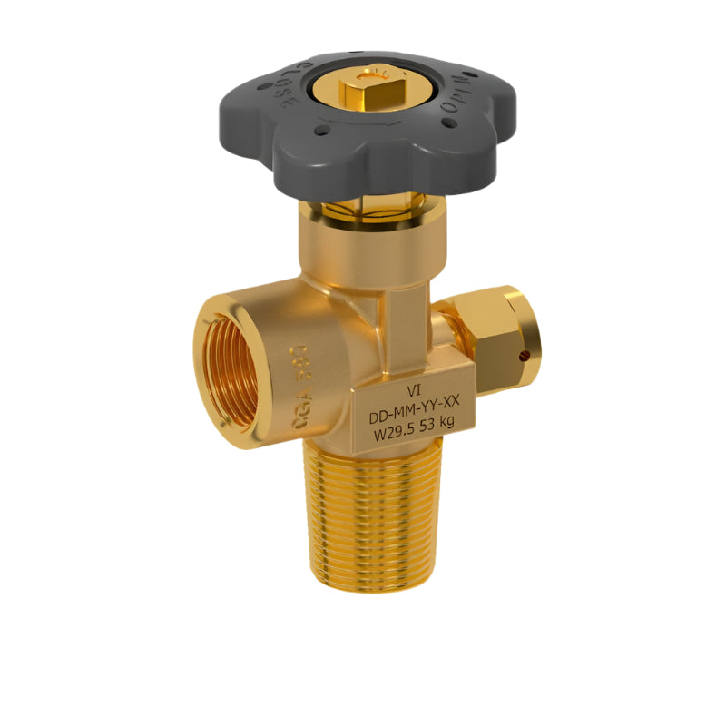 Oxygen Cylinder Valve 25E × BS-3 (5/8" BSP RH(Int) as per Bs 341 NO.3) WP: 200 BAR SCG D-VO2-E