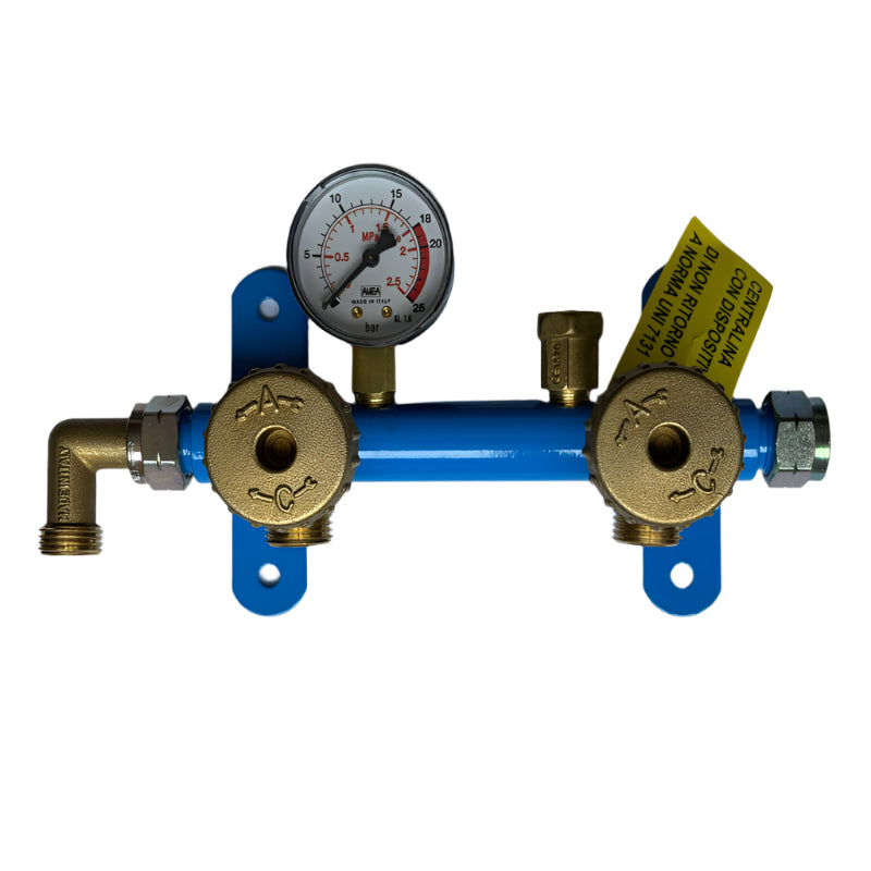 Manifold Compact 2-Way (With PG, SV) 90° Tecnogas Italy
