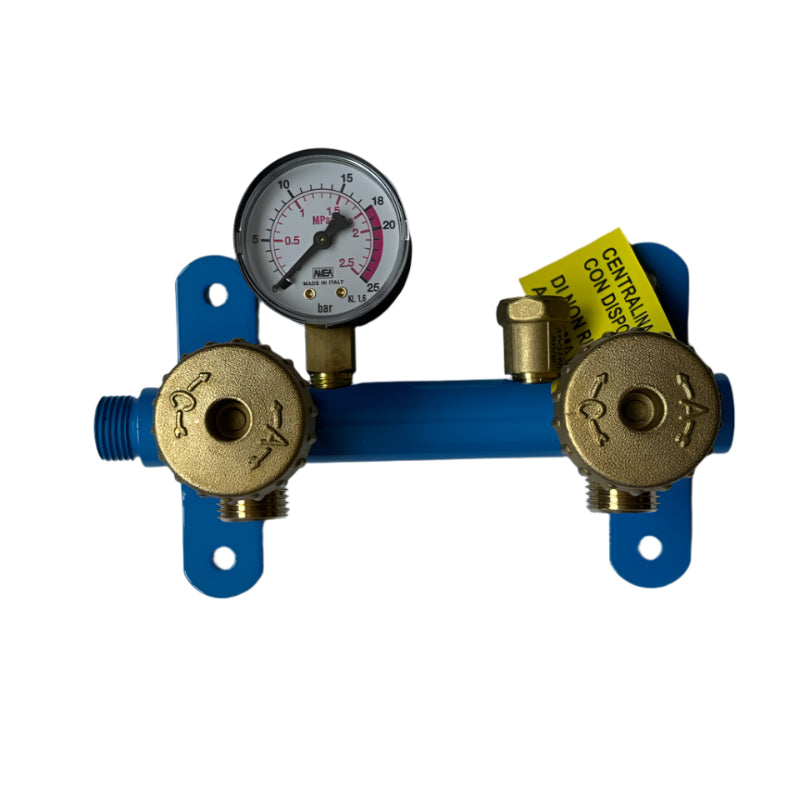 Manifold Compact 2-Way, 1 Exit (With PG, SV) Tecnogas Italy