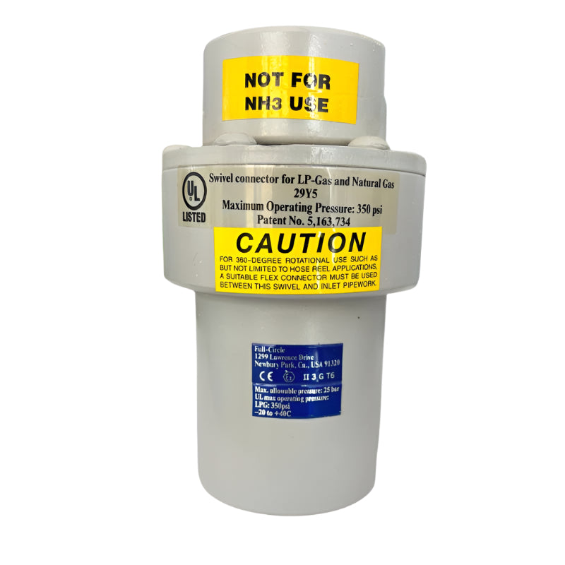 Swivel End Hose Fitting 1" F.NPT × 3/4" F.NPT for Bobtails UL Approved Full Circle SMAC-1340STLN