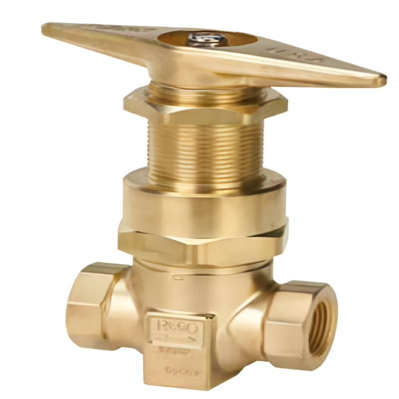 High Pressure Gas Master Shut-Off Valve Cryogenic Panel Mount Bonnet 1/2" × 1/2" F.NPT Ctfe Soft Seat 386 BAR RegO HP9560AP