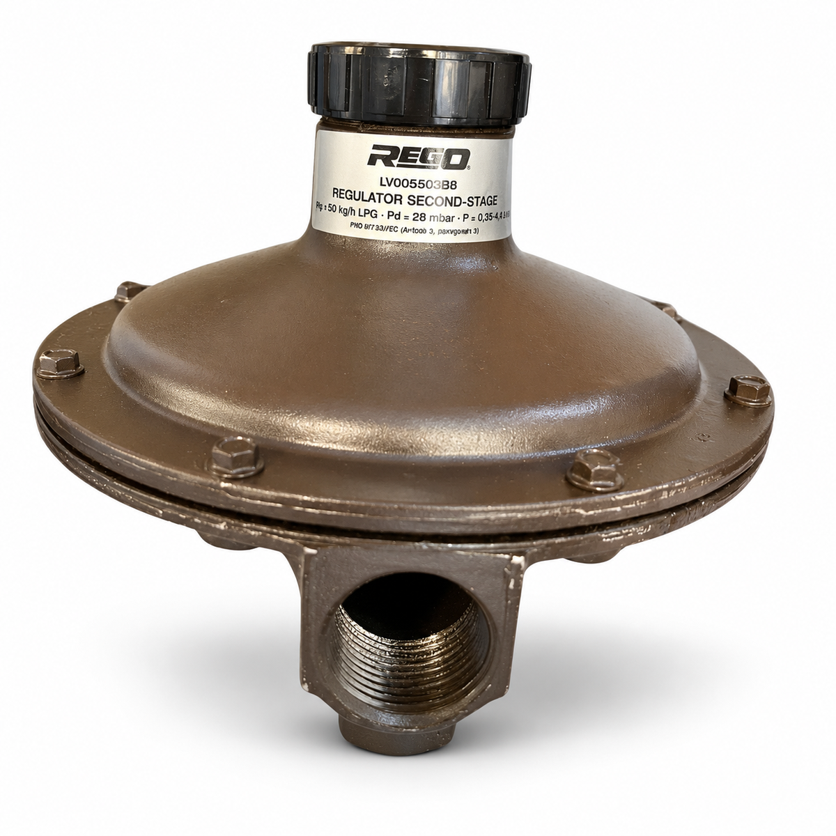 LV5503B8 Regulator 50 kg/hr (3/4" F.NPT × 1" F.NPT) (37 mbar) RegO USA