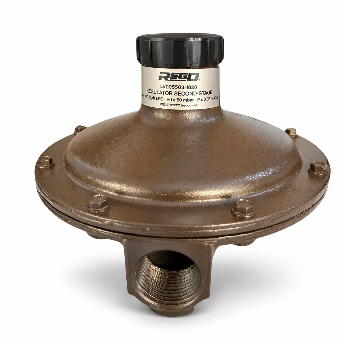 LV5503H820 Regulator 50 kg/hr (3/4" F.NPT × 1" F.NPT) (28-70 mbar) RegO USA