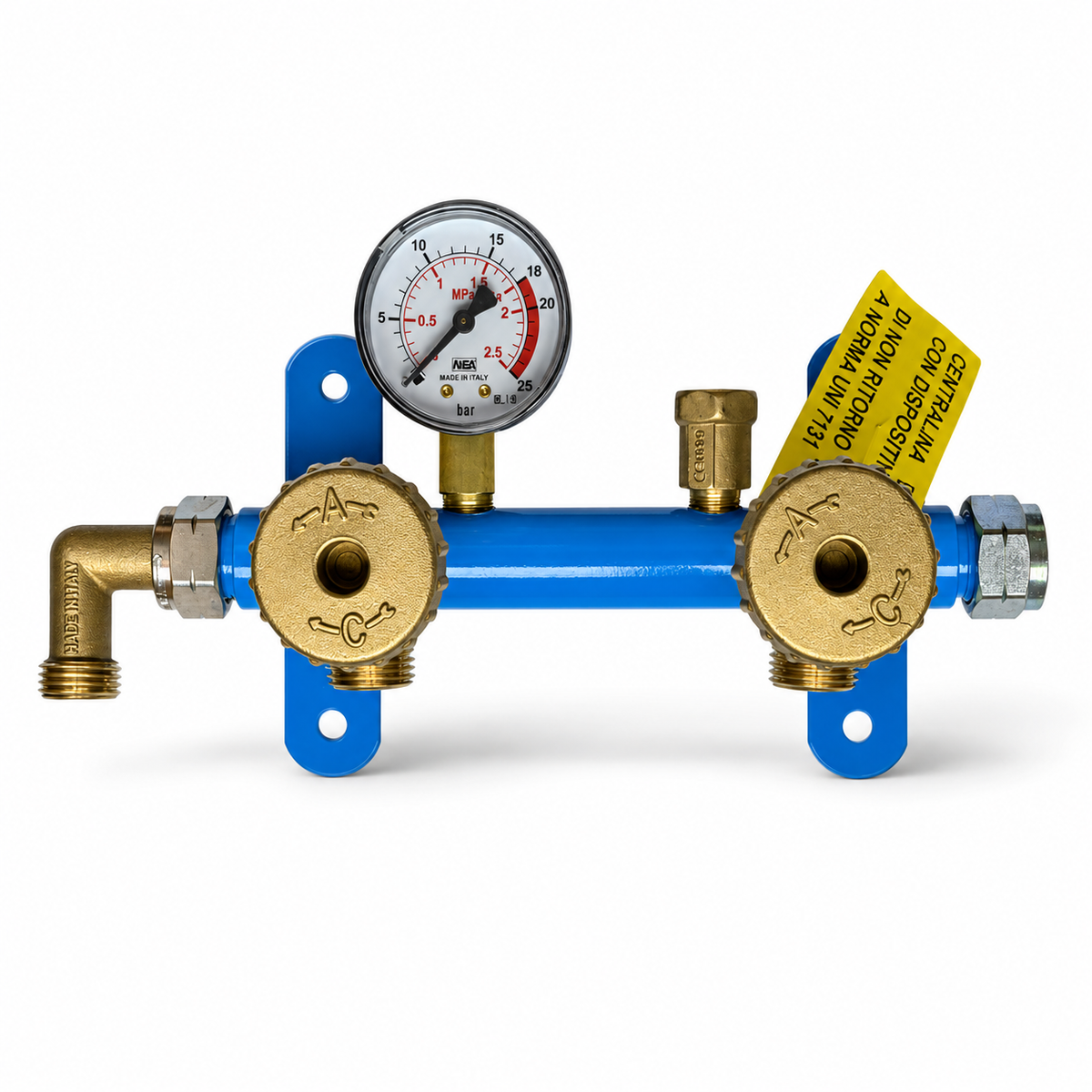 Manifold Compact 2-Way (With PG, SV) 90° Tecnogas Italy
