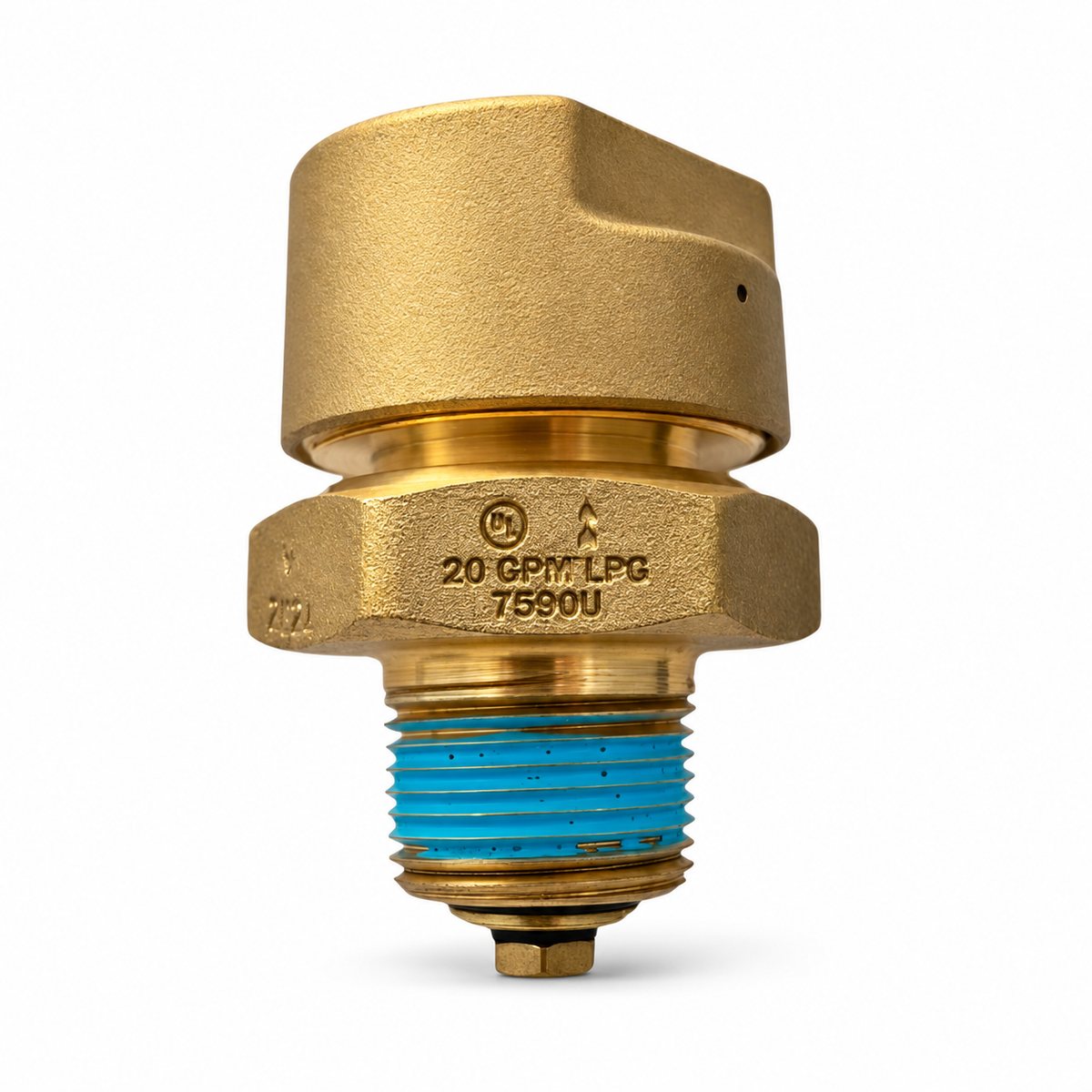 7590UT Liquid Withdrawal Check-Lok Excess Flow Valve (3/4" M.NPT × 1-5/8" Unf) with Cap RegO USA