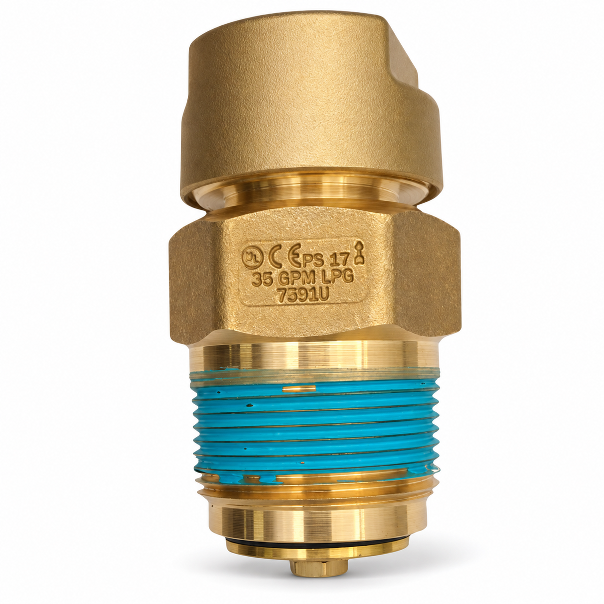 7591UT Liquid Withdrawal Check-Lok Excess Flow Valve (1-1/4" M.NPT × 1-5/8" Unf) with Cap RegO USA