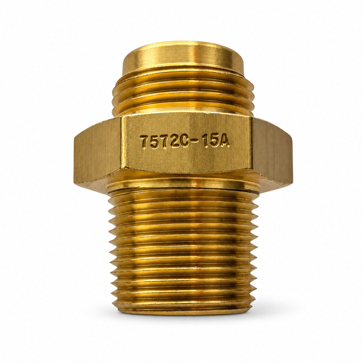 7572C-15A Adaptor for 7572FC & 7580FC Check Lock Valve Brass (3/4" M.NPT × 3/4" M.NPT) RegO USA