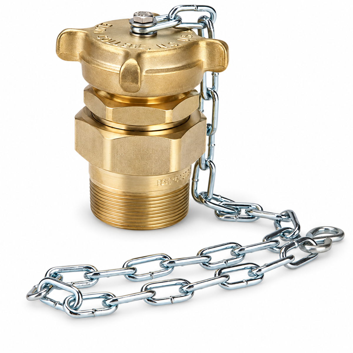 6587EC Double Check Filler Valve Brass (2" M.NPT × 2-1/4" M.ACME) RegO USA