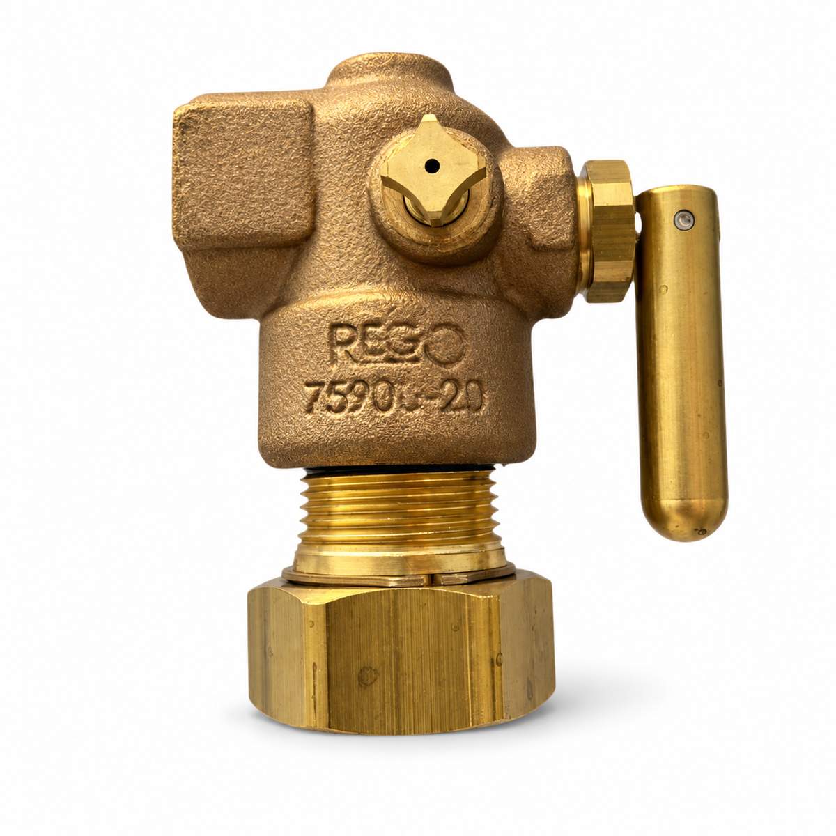 7590U-20 Liquid Evacuation Adaptor (For 7590U & 7591U) Brass (1-5/8" Unf × 3/4" F.NPT) RegO USA