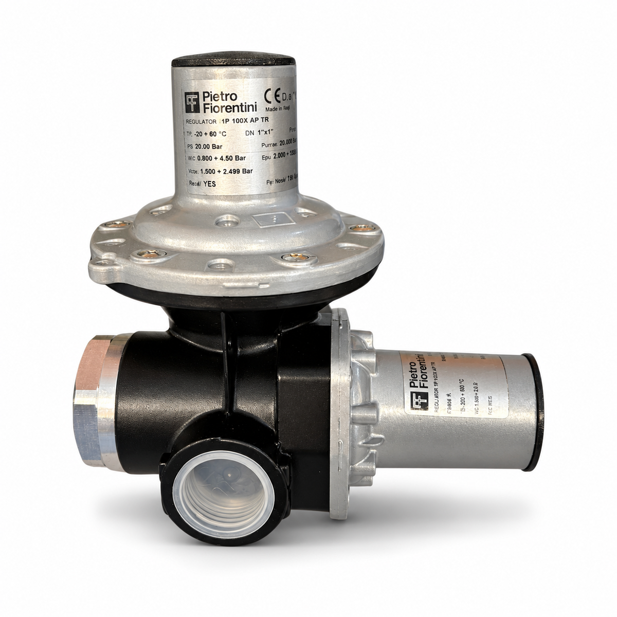 Regulator OPSO 120 kg/hr Tecnogas(9000093740A) P.In-20 BAR P.Out-(0.8-4.5 BAR) 1" NPT – Pietro Fiorentini