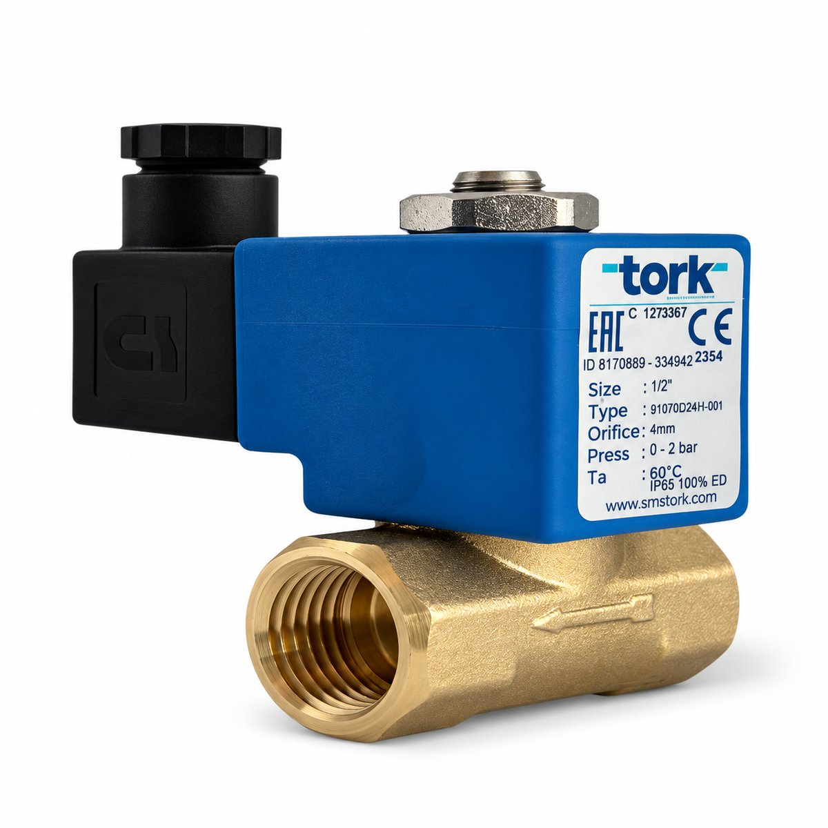 Solenoid Valve (0-2 BAR) NC 230 VAC TORK 1/2"