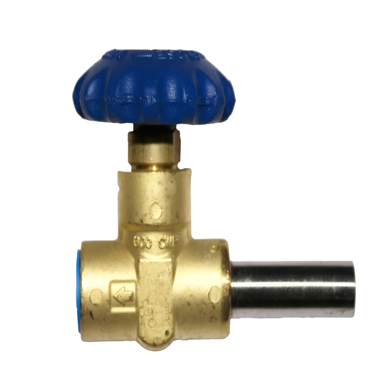 Short Stem Valve Cryogenic (0.675" OD × 3/8" F.NPT) Blue Handle RegO T9464ADAB